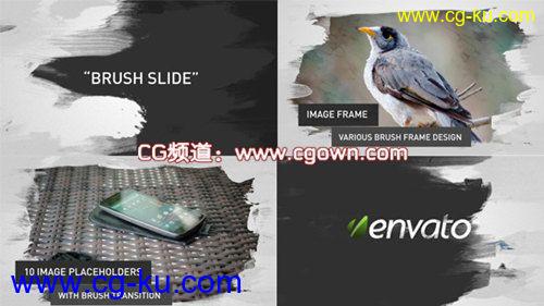 AE模板 Videohive Brush Image/Video Slides笔刷效果相册幻灯片的图片1