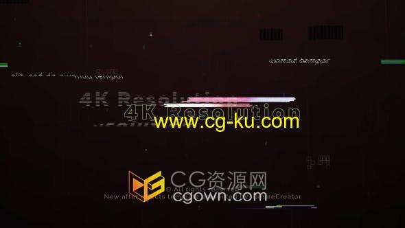 AE模板-Fast Glitch Logo损坏数字失真毛刺RGB分裂抽搐视频动画的图片1