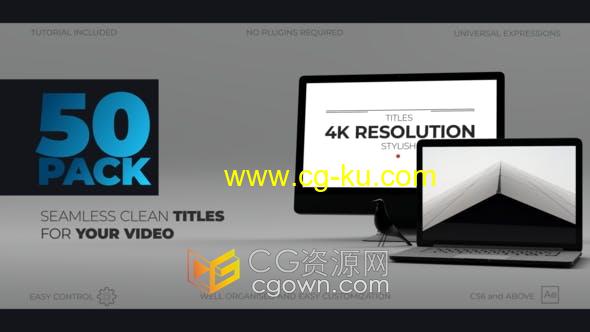 演示幻灯片社交媒体介绍视频字幕设计50种4K分辨率-AE模板的图片1