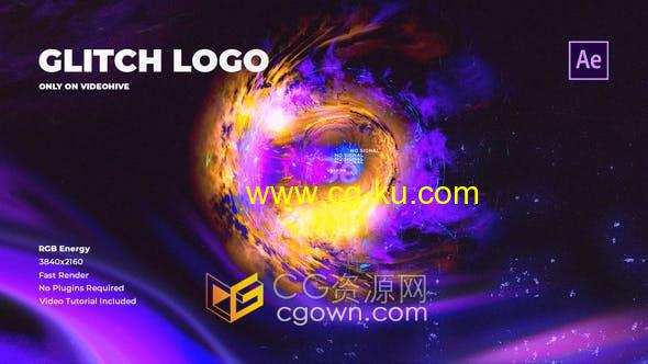 AE模板-Glitch Logo Super故障RGB动画视频片头4K的图片1