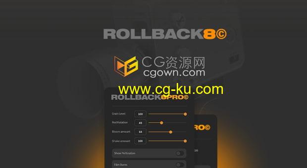 Rollback8 AE/PR脚本快速生成8mm胶片叠加噪点刮痕效果的图片1