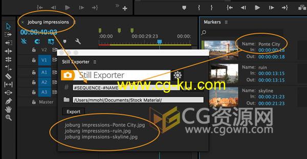 Premiere Pro扩展脚本Still Exporter v1.1.001静帧图片快速导出插件的图片1