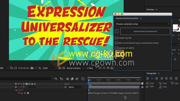 ExpressionUniversalizer v4.0.5 AE软件表达式修复脚本工具的图片1