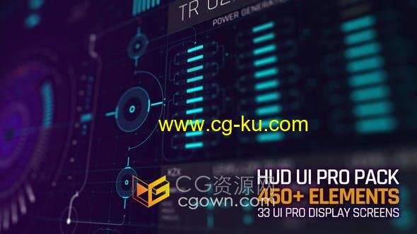 AE模板-HUD UI Pro复仇者联盟HUD显示屏450多个元素动画视频的图片1