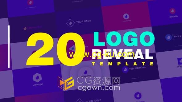 AE模板-20 Logo Reveal简约图形动画公司品牌LOGO视频片头的图片1