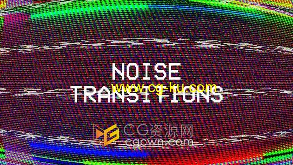 视频素材-VHS Noise Transitions坏电视屏幕噪点故障画面视频转场效果的图片1