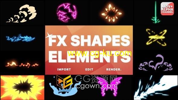 Elements Pack 24组手绘叠加MG图形动画4K分辨率视频素材的图片1