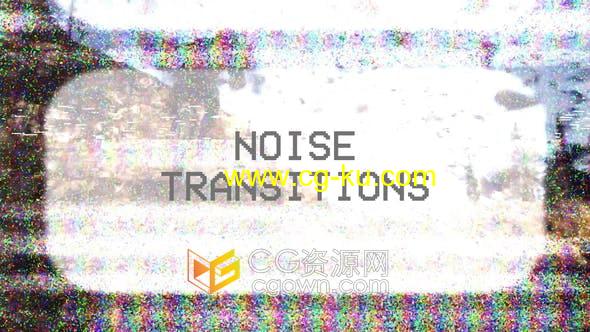 Noise Transitions 7种燃烧胶片损坏效果电视屏幕故障视频转场视频素材的图片1