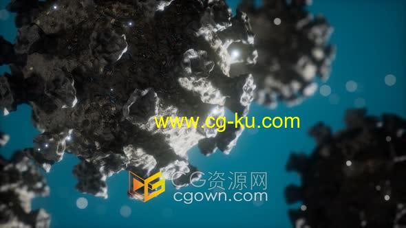 流感新毒株传染微生物学3D新型冠状病毒肺炎COVID-19视频素材的图片1