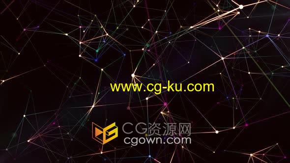 视频素材-4K分辨率抽象能量发光线条粒子动态背景VJ素材的图片1