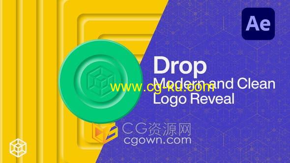 AE模板-五个不同形状场景现代干净风格LOGO动画视频的图片1