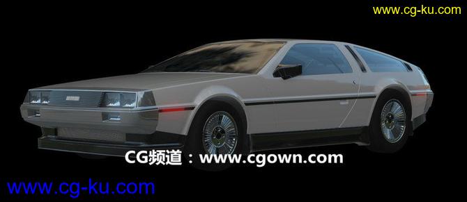 Element 3D – DeLorean Car 汽车模型包带材质贴图的图片1