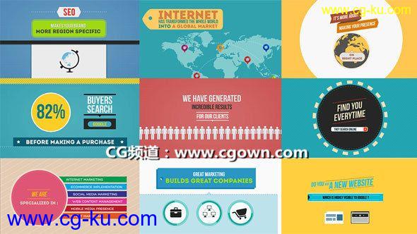 互联网营销Videohive Internet Marketing & SEO Intro AE模板的图片1