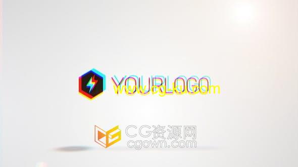 AE模板-Clean Glitch Logo RGB故障错误失真毛刺视频片头的图片1