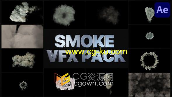 AE模板-12组模拟烟雾特效合成视频素材VFX Smoke 4K的图片1