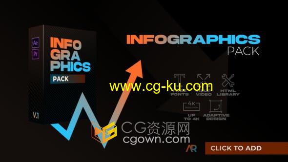 PR模板-Infographics 24组信息图表饼图条形图波浪图金字塔计数器的图片1