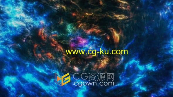 抽象宇宙系星云闪耀空间背景视频素材时长1分钟的图片1