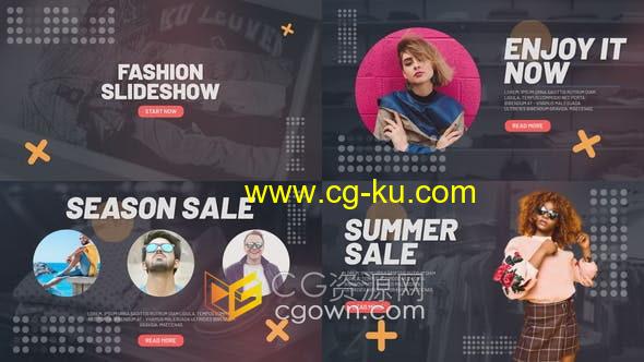 AE模板-Fashion Slideshow时尚幻灯片艺术风格宣传视频的图片1