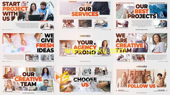 AE模板-创意商业代理促销团队合作宣传介绍视频动画的图片1