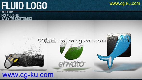 AE模板 Videohive Fluid Logo水花流体形成标示演绎动画的图片1