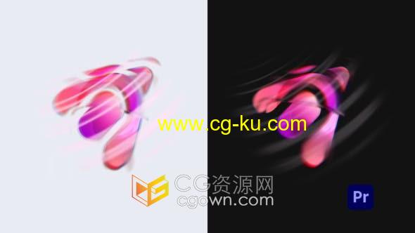 PR模板-Liquid Glitch LOGO条纹光效视频片头动画的图片1