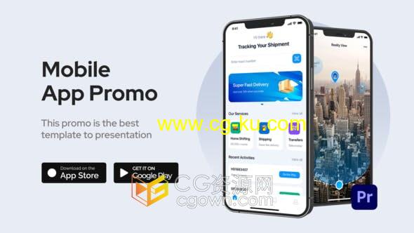 Premiere模板-移动应用促销APP软件介绍宣传视频动画的图片1