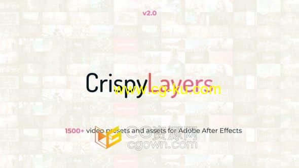 AE模板-CrispyLayers v2.0 1500多个幻灯片视频制作预设11组类别风格的图片1