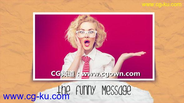 感动有趣的相册视频Videohive The Funny Message Motion模板的图片1