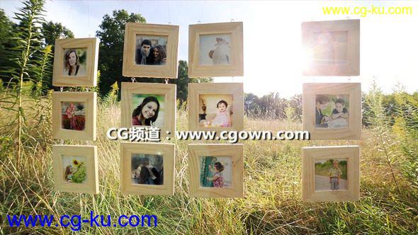 挂木框架画廊Videohive Hanging Wood Frames Gallery AE模板的图片1