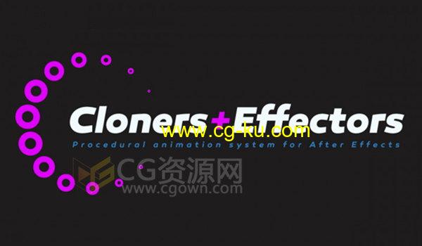 Cloners + Effectors v1.2.6 AE脚本图层复制克隆动画工具的图片1