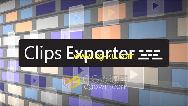 Clips Exporter v1.1.2 PR脚本将时间线多个文件批量导出单独视频的图片1