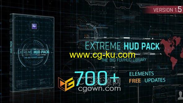 AE模板-700 Extreme HUD未来科技感动态UI界面信息图形元素动画的图片1