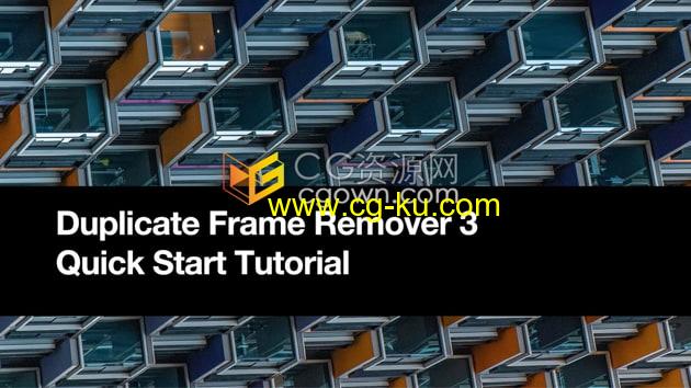 Duplicate Frame Remover v3.0 AE脚本删除素材中重复帧工具的图片1