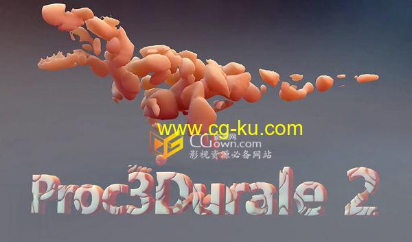 C4D插件CodeVonc Proc3durale v2.0.1绘制海绵体融化变形镂空腐蚀效果的图片1