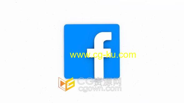 FCPX插件-Facebook Logo翻转展示标志动画视频片头模板的图片1