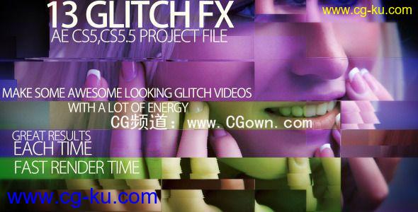 视频故障特效Videohive Video glitch FX AE模板的图片1