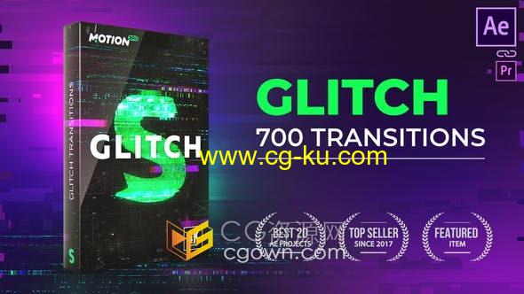 Glitch Transitions 3.0故障特效预设700种视频转场AE脚本需要Motion Bro v3.2.1的图片1