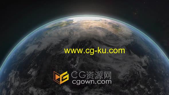 宇宙空间由近到远地球全景逼真动画天文地理科学科普解说视频素材免费下载的图片1