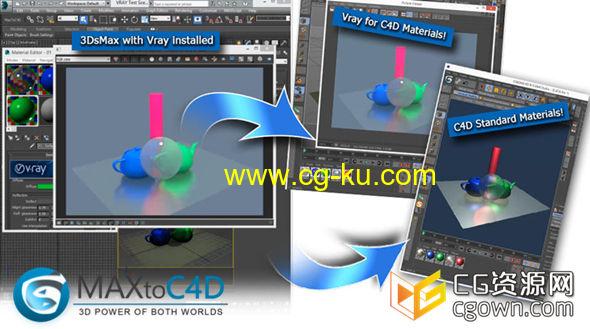 3DtoAll MaxToC4D v6.0插件MAX与C4D模型互导插件的图片1