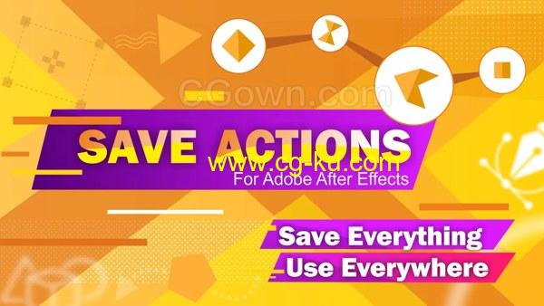 Save Actions v1.3 AE脚本存储图层属性并可实时预览工具的图片1