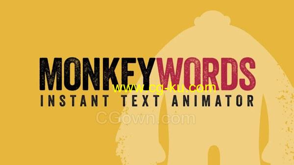 MonkeyWords v1.00 AE脚本自动排版动力学文字标题快速生成动画的图片1