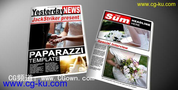 狗仔队小报动画VideoHive Paparazzi Tabloid Newspaper AE模板的图片1