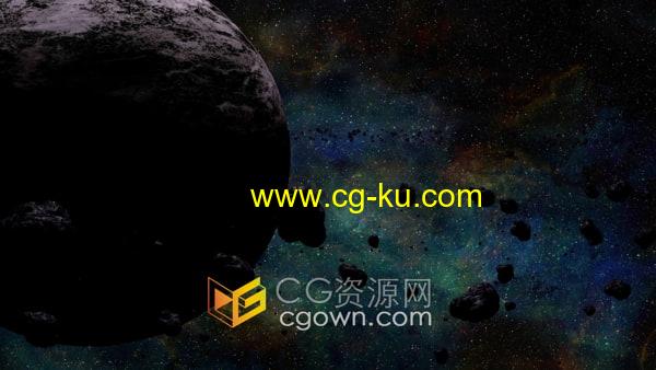 暗黑星球小行星太空星云天文学背景视频素材的图片1