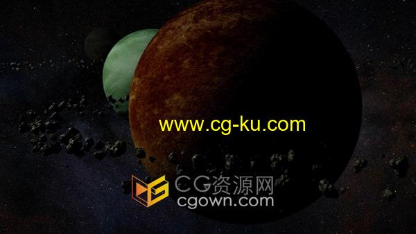 太阳系外行星01太空银河系星球场景动画视频素材下载的图片1