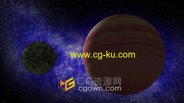 太阳系外行星04星云银河系星球动画场景视频素材下载的图片1