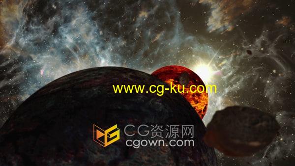 太阳系外行星06星球动画银河系太空场景视频素材下载的图片1