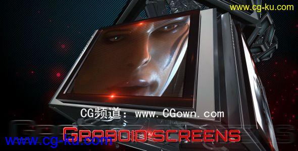 超酷3D银屏Videohive Graboid Screens AE模板的图片1