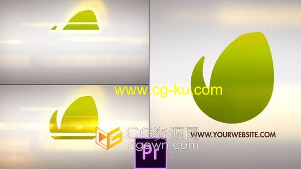 PR模板-清新优雅简约切片滑块翻转动画3d标志LOGO片头的图片1