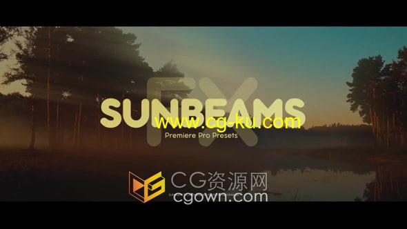 PR预设-Sunbeams FX 创建不同强度多个方向阳光效果光束太阳光效的图片1