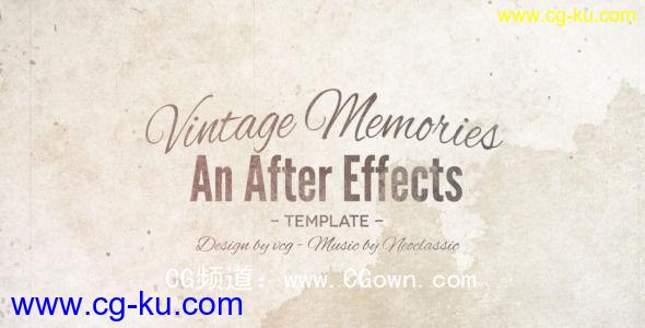 时尚复古相册包装Videohive Vintage Memories AE模板的图片1